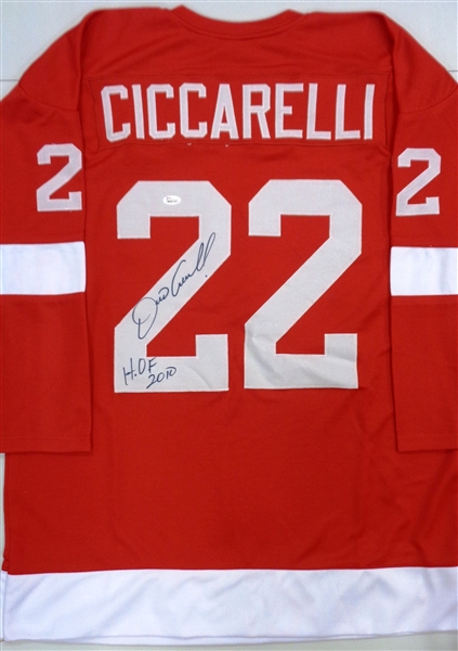 Dino Ciccarelli Autographed Red Wings Custom Jersey