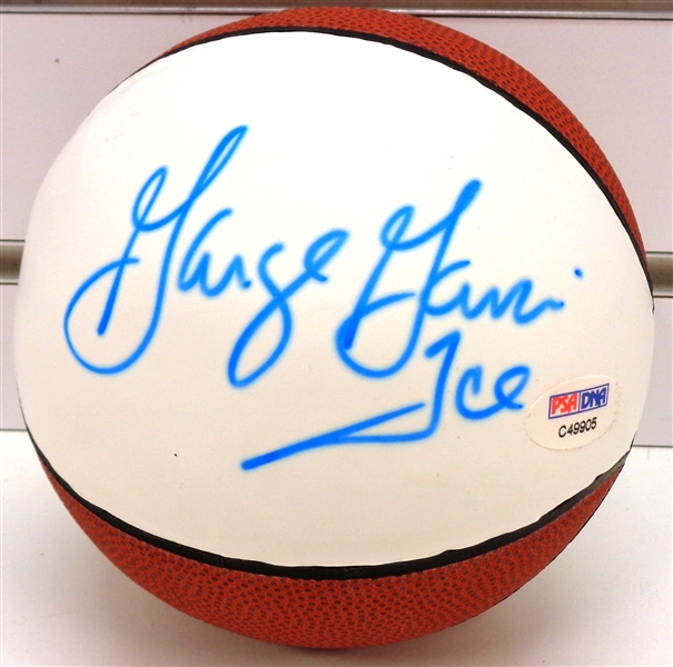 George Gervin Autographed Mini Basketball