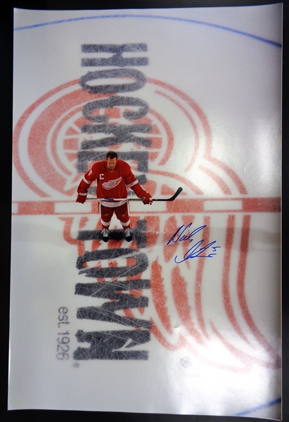 Nick Lidstrom Autographed 20x30 Center Ice Photo
