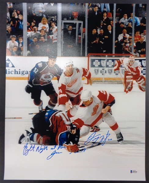 Darren McCarty Autographed 16x20 Photo w/ Fight Night