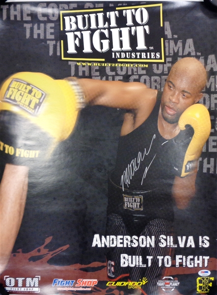 Anderson Silva Autographed 18x24 Poster