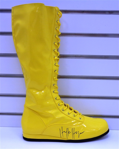 Hulk Hogan Signed Yellow Wrestling Boot