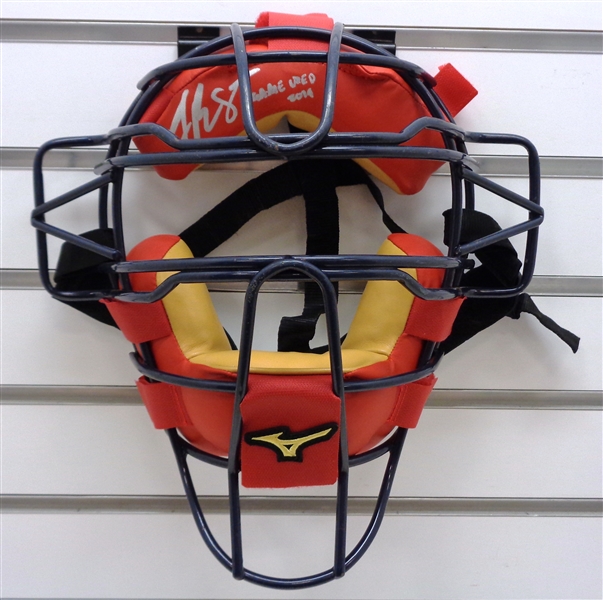Jake Rogers Game Used Autographed 2019 Catchers Mask