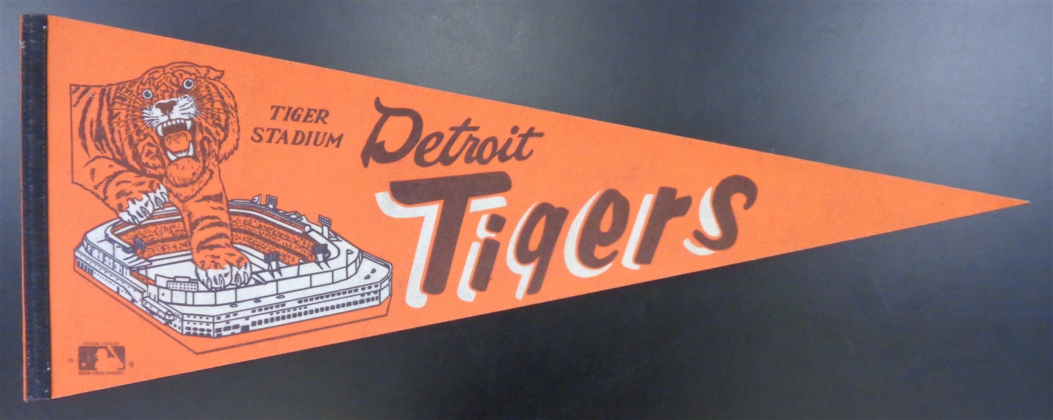 Detroit Tigers Late 1970s Tiger Stadium Pennant