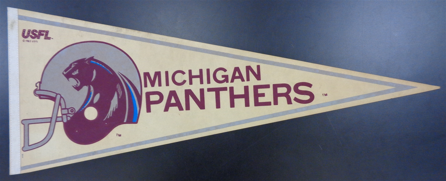 1982 Michigan Panthers USFL Pennant