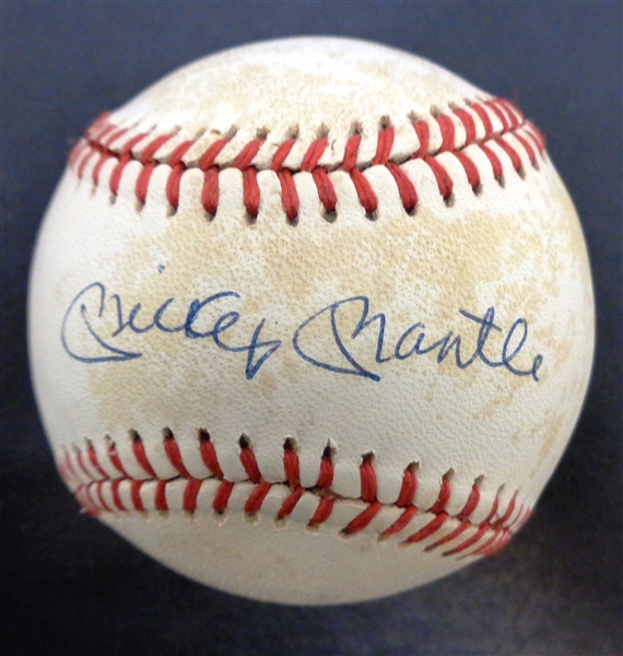 Mickey Mantle Autographed AL Baseball