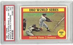 1961 Topps Mickey Mantle WS Homers PSA 8 (OC)