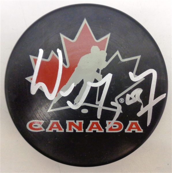 Wayne Gretzky Autographed Team Canada Puck