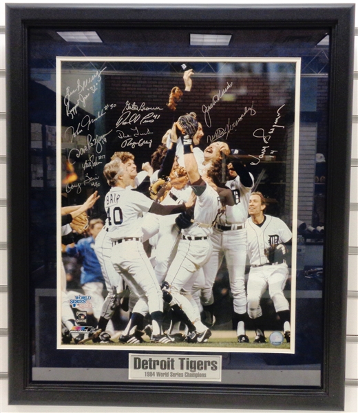 1984 Tigers 16x20 Celebration Signed by 13