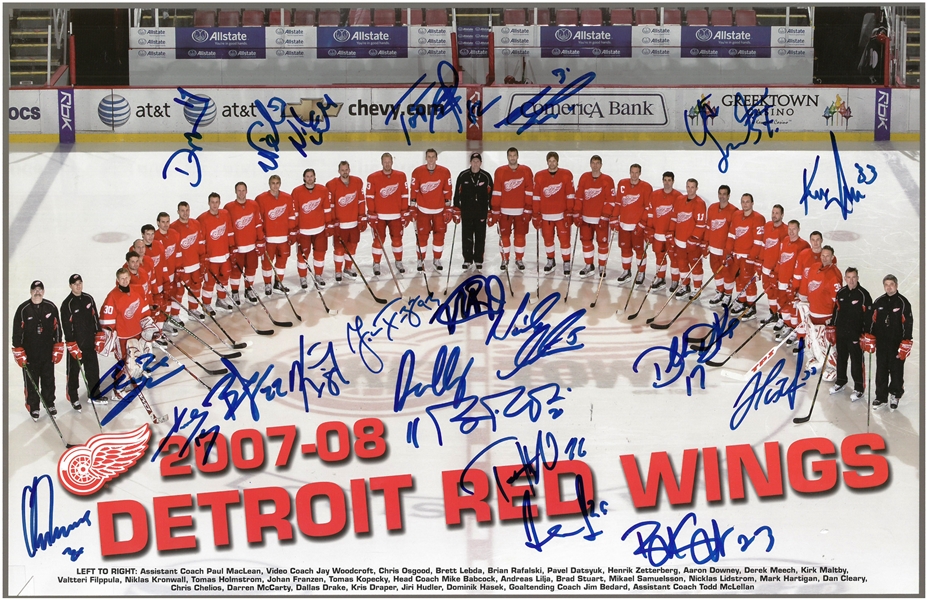 2008 Red Wings 11x17 Signed by 21