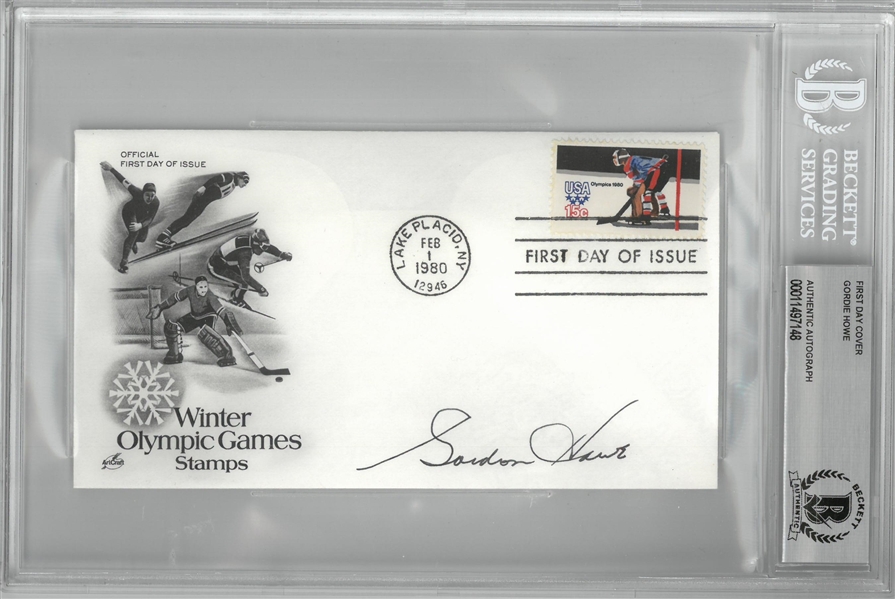 Gordie Howe Autographed Miracle on Ice Date FDC