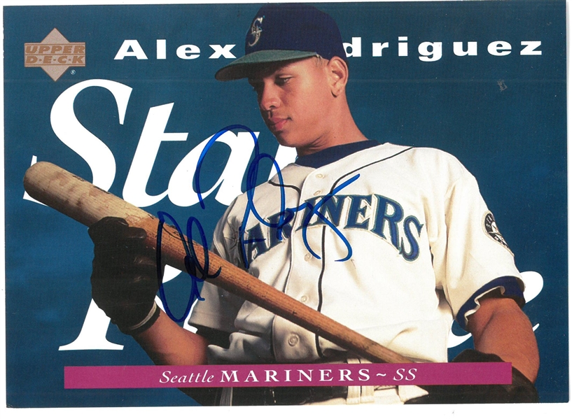 Alex Rodriguez Autographed 5x7 Upper Deck Card