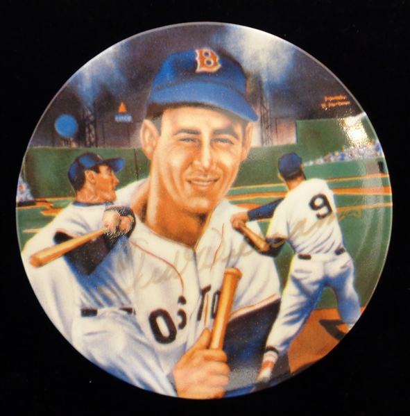 Ted Williams Autographed 3.5" Plate