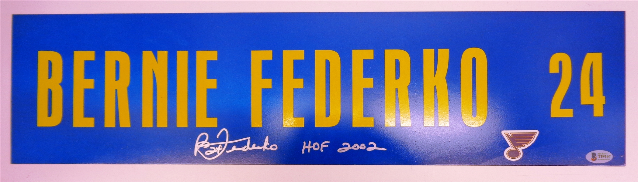Bernie Federko Autographed 6x24 Street Sign