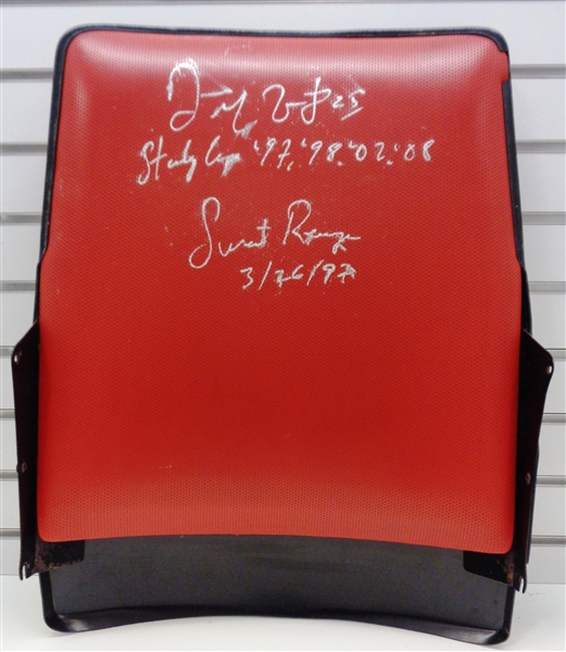 Darren McCarty Autographed & Inscribed Joe Louis Arena Seatback