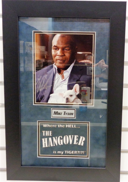 Mike Tyson Autographed Framed 8x10 Hangover Photo