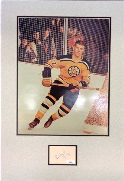 Bobby Orr Autographed Matted Photo w/ Cut Signature