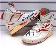 Dominique Wilkins Game Used Autographed Reebok Pump Shoes (1st Pair)