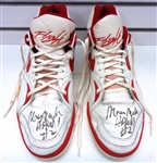 Moses Malone Game Used Autographed Nike Shoes