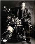 Bob Probert Autographed Harley 8x10