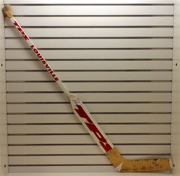 Dominik Hasek Game Used Autographed Stick