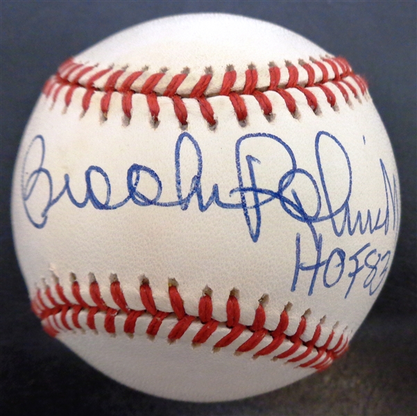 Brooks Robinson Autographed Baseball w/ HOF