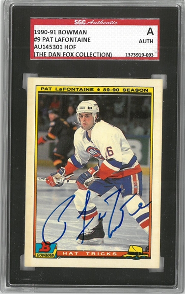 Pat LaFontaine Autographed 1990/91 OPC