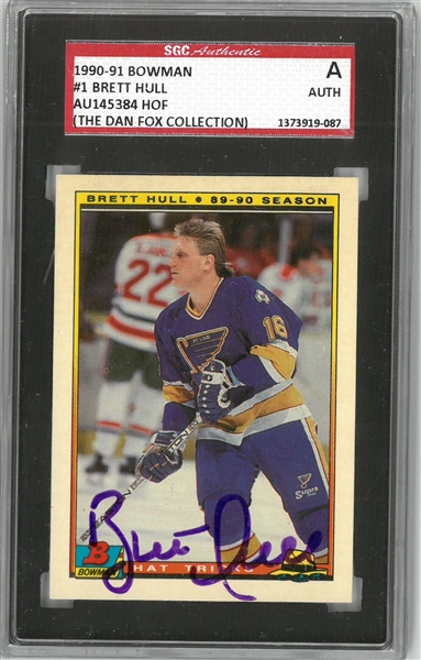 Brett Hull Autographed 1990/91 OPC