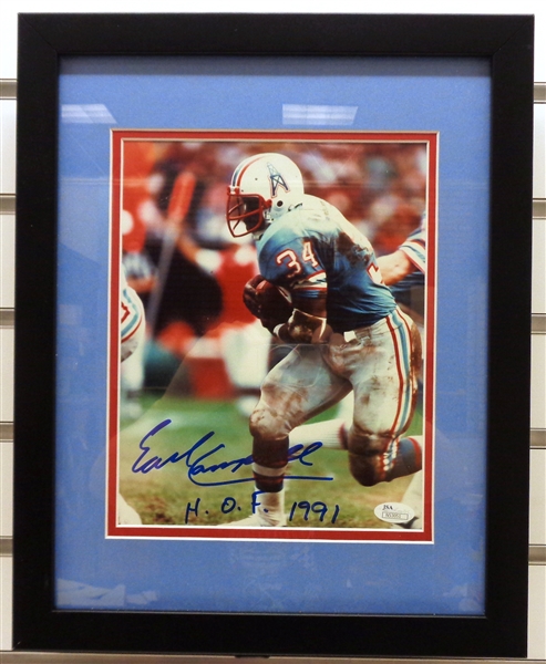 Earl Campbell Autographed Framed 8x10 Photo