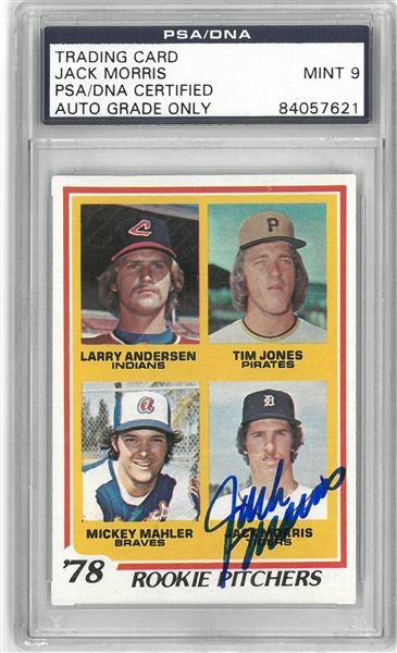 Jack Morris Autographed 1978 Topps Rookie Card