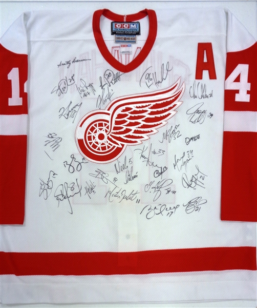 2002 Red Wings Team Signed Jersey (Kocur Collection)