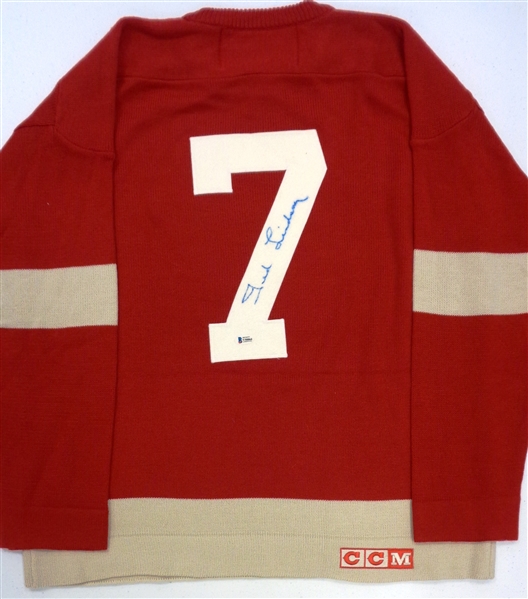 Ted Lindsay Autographed Red Wings Sweater (Kocur Collection)