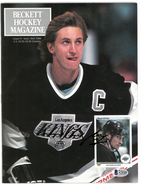Wayne Gretzky Autographed 1st Issue of Beckett Magazine