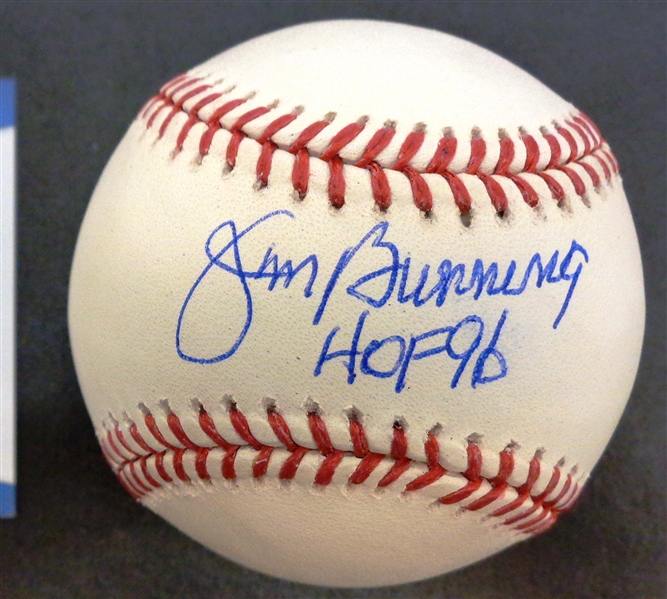 Jim Bunning Autographed Baseball w/ HOF