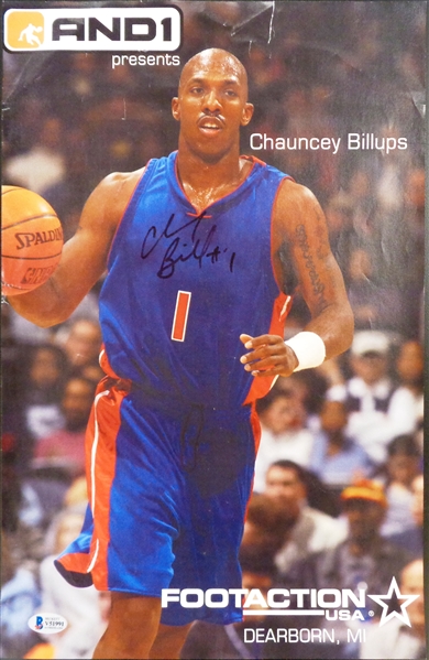 Chauncey Billups Autographed 10x16 Poster