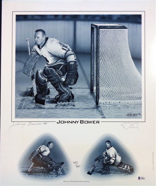 Johnny Bower Autographed 17x20 Litho