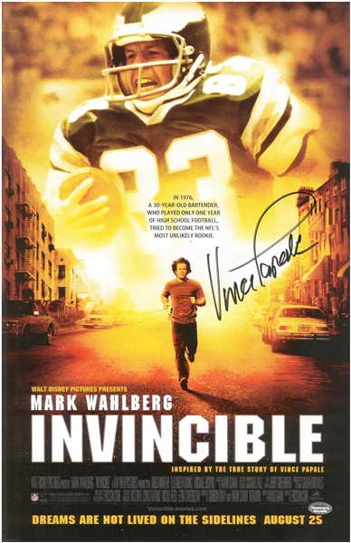 Vince Papale Autographed 11x17 Invincible Movie Poster 