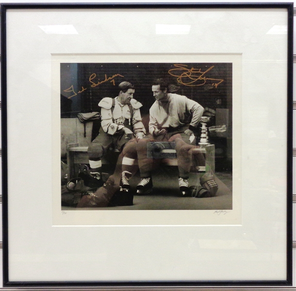 Steve Yzerman & Ted Lindsay Autographed Framed Photo