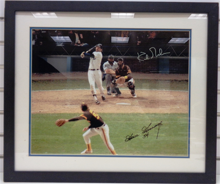 Kirk Gibson & Goose Gossage Autographed Matted Framed 16x20