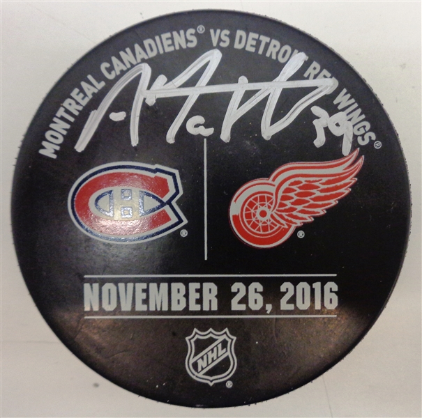 Anthony Mantha Autographed Practice Puck 11/26/2016