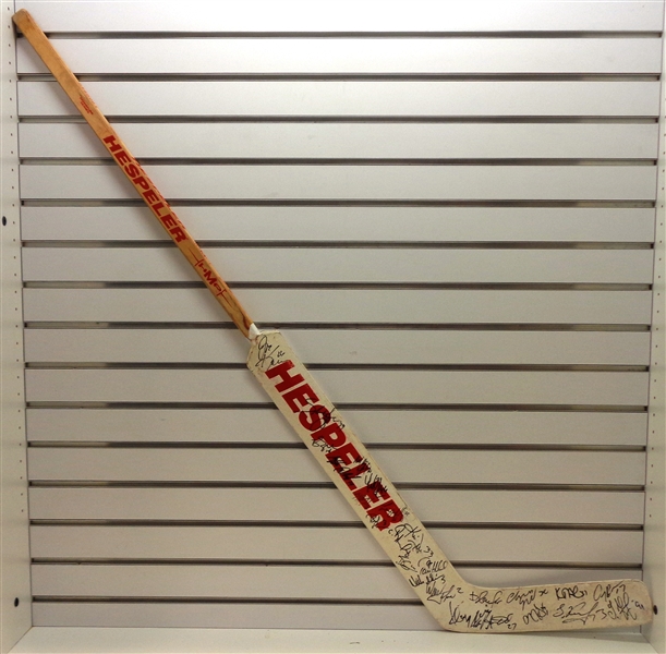 1998 Red Wings Team Signed Stick (Kocur Collection)