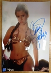 Carrie Fisher Autographed 12x18 Classic Princess Leia 