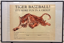 Detroit Tigers Vintage Group Tickets Poster