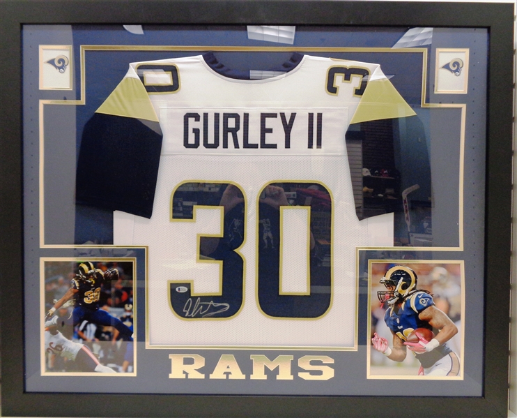 Todd Gurley Autographed Framed Jersey
