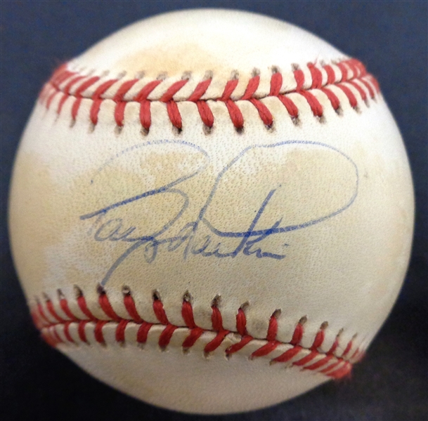 Barry Larkin Autographed Baseball