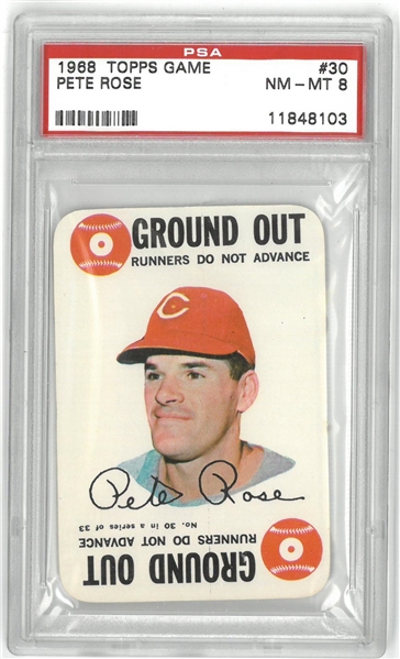 Pete Rose 1968 Topps Game PSA 8