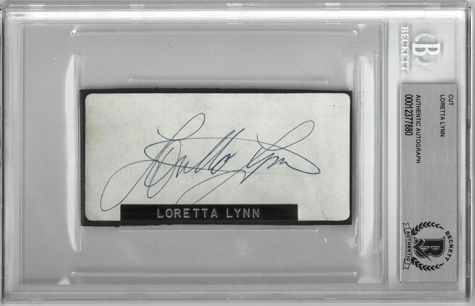 Loretta Lynn Autographed 2x3 Cut Signature