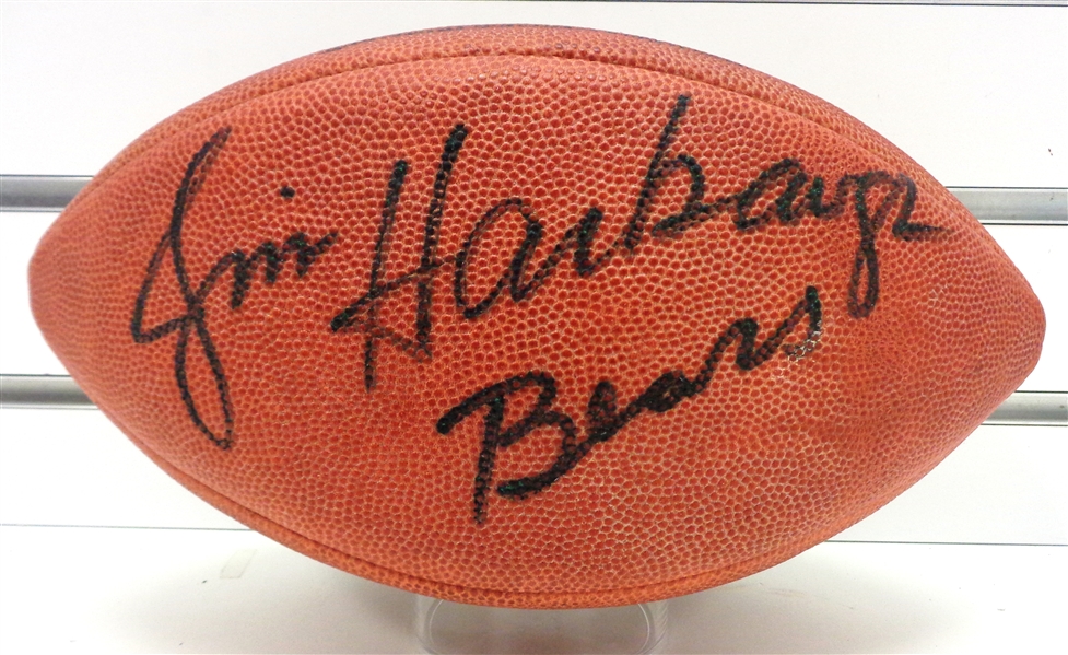Jim Harbaugh Autographed Football