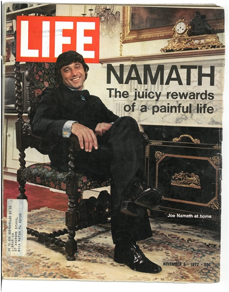 Joe Namath 1972 Life Magazine