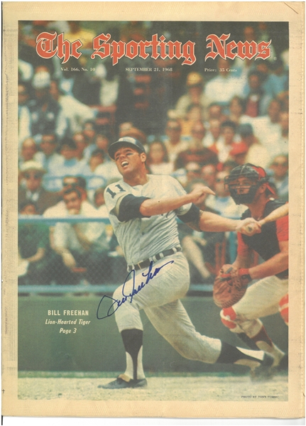 Bill Freehan Autographed 1968 Sporting News